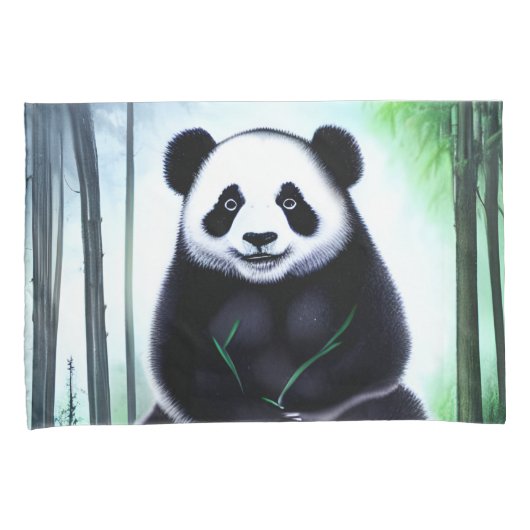 Een heerlijk kleine Panda-Beer. Kussensloop (Voorkant-Rechts)