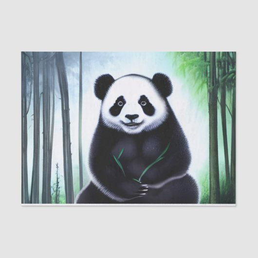 Een heerlijk kleine Panda-Beer. Tissuepapier (Voorkant)