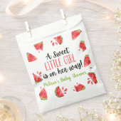 Een heerlijk meisje met watermeloen Baby shower Bedankzakje (Geknipt)