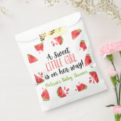 Een heerlijk meisje met watermeloen Baby shower Bedankzakje (Gezegeld)