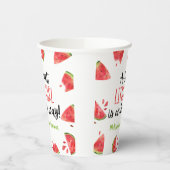 Een heerlijk meisje met watermeloen Baby shower Papieren Bekers (Links)