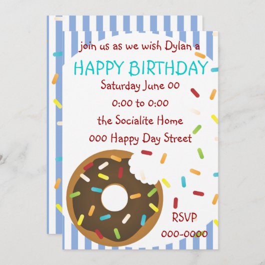 Een heerlijke bruidsschat van Donut Kaart (Voorkant / Achterkant)