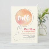 Een heerlijke dag! Pastelballon 1e verjaardag Uitn Kaart (Staand voorkant)