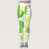 Een heerlijke dag regenbooggeluk Kind St Patri Leggings (Voorkant)