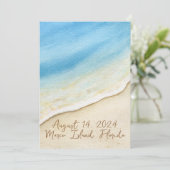 Een heerlijke dag voor een strandbruiloft - uitnod kaart (Staand voorkant)