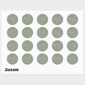 Een heerlijke dank voor je groene minimalistische ronde sticker (Vel)