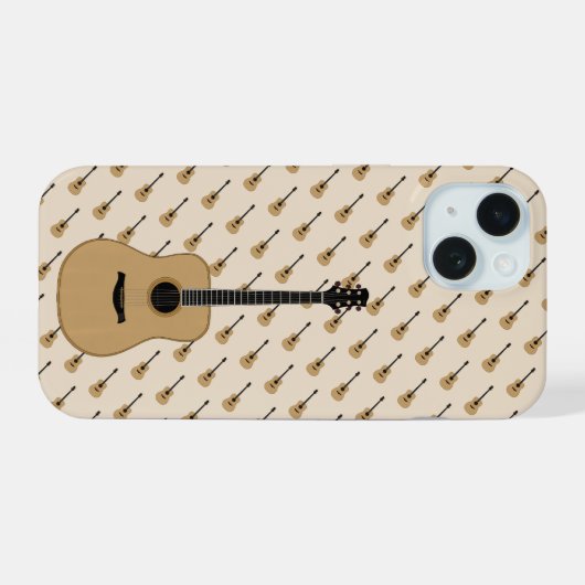 Een heerlijke gitaar iPhone 15 case (Achterkant horizontaal)
