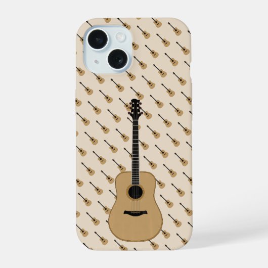 Een heerlijke gitaar iPhone 15 case (Achterkant)