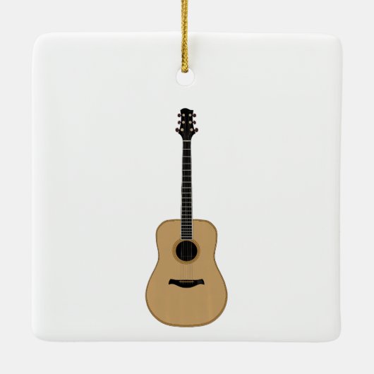 Een heerlijke gitaar keramisch ornament (Achterkant)