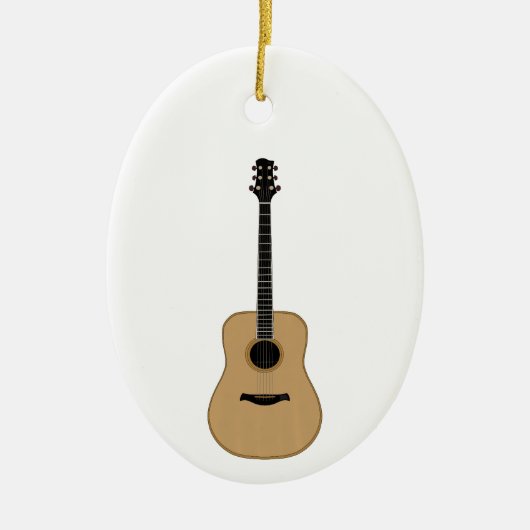 Een heerlijke gitaar keramisch ornament (Voorkant)