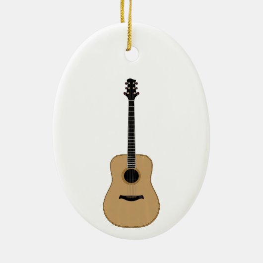 Een heerlijke gitaar keramisch ornament (Achterkant)