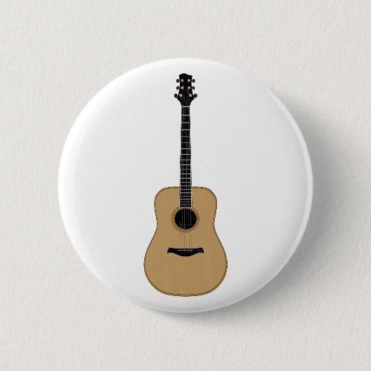 Een heerlijke gitaar ronde button 5,7 cm (Voorkant)