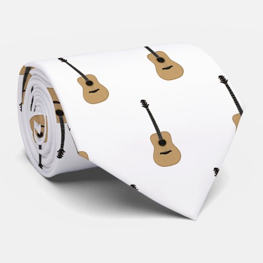 Een heerlijke gitaar stropdas (Opgerold)