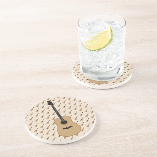 Een heerlijke gitaar zandsteen onderzetter (Zijkant)