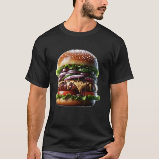 Een heerlijke hamburger t-shirt (Voorkant)