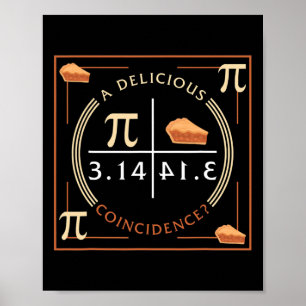 Een heerlijke incidentie Pi Dag 3.14 Wiskunde Poster