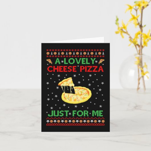 Een heerlijke kaaspizza alleen leuk Kevin X-Mas Ho Kaart (Gele Bloem)