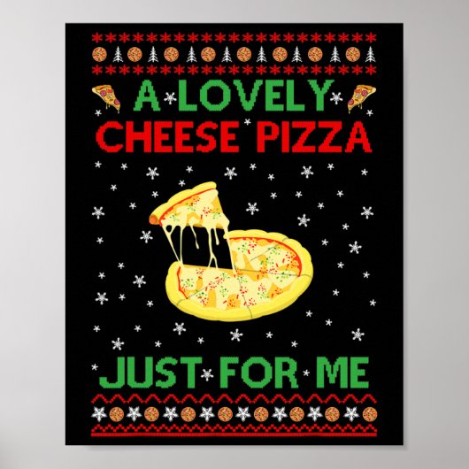 Een heerlijke kaaspizza alleen leuk Kevin X-Mas Ho Poster (Voorkant)