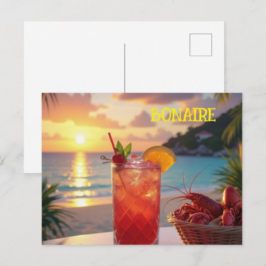 Een heerlijke middag op Bonaire Feestdagenkaart (Voorkant / Achterkant)