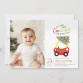 Een heerlijke tijd van het jaar fotoauto 1e verjaa kaart (Voorkant)