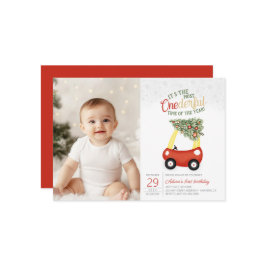 Een heerlijke tijd van het jaar fotoauto 1e verjaa kaart