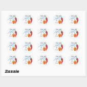 Eén Heet Stel Heete Paprika Huwelijk Ronde Sticker (Vel)