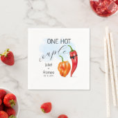Eén Heet Stel Hete Peper Huwelijk Servet (Insitu)