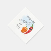 Eén Heet Stel Hete Peper Huwelijk Servet (Hoek)