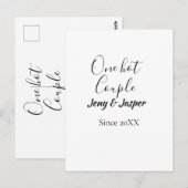 Een heet stel voeg naam toe sinds 20XX jaar datum Briefkaart (Voorkant / Achterkant)
