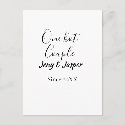 Een heet stel voeg naam toe sinds 20XX jaar datum Briefkaart (Voorkant)