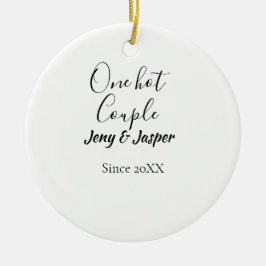 Een heet stel voeg naam toe sinds 20XX jaar datum Keramisch Ornament