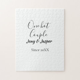 Een heet stel voeg naam toe sinds 20XX jaar datum Legpuzzel