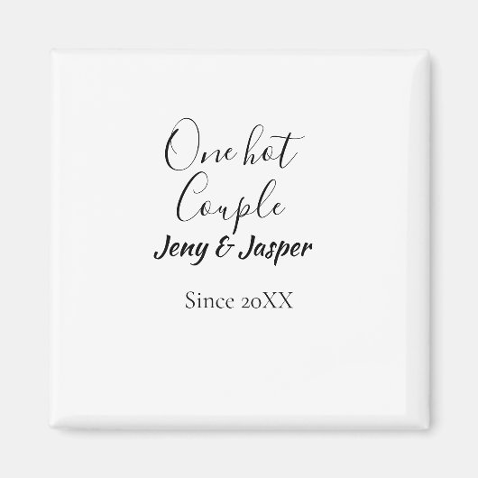Één heet stel voeg naam toe sinds 20XX jaar datum Magneet (Voorkant)