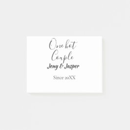 Een heet stel voeg naam toe sinds 20XX jaar datum Post-it® Notes