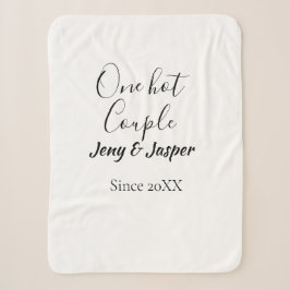 Een heet stel voeg naam toe sinds 20XX jaar datum Sherpa Deken