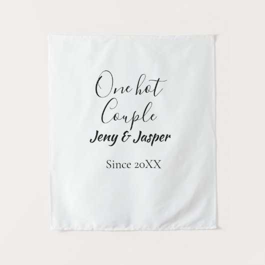 Een heet stel voeg naam toe sinds 20XX jaar datum Wandkleed (Voorkant)