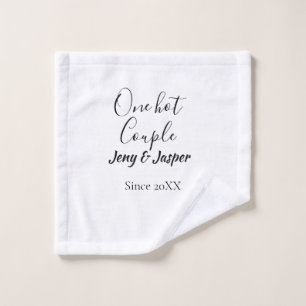 Een heet stel voeg naam toe sinds 20XX jaar datum Washandje