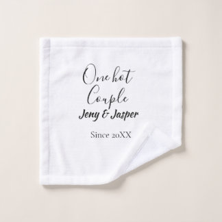 Een heet stel voeg naam toe sinds 20XX jaar datum Washandje