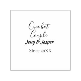 Een heet stel voegt naam toe sinds 20XX jaar datum Zelfinktende Stempel
