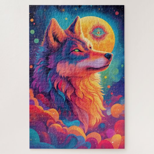 Een heftige wolvenpuzzel 2 legpuzzel (Verticaal)