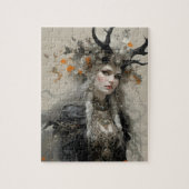 Een heidense godin met gewei legpuzzel (Verticaal)