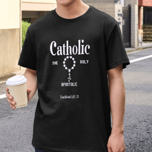 Een Heilige Katholieke Apostolische Kerk Kruis T-s T-shirt