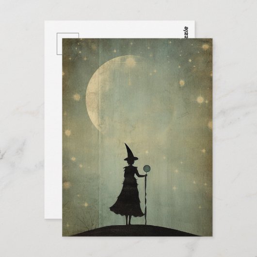 Een heks briefkaart (Voorkant / Achterkant)