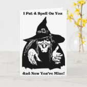 Een heks die je betovert kaart (Gele Bloem)