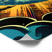 Een heks en een Halloweenfeest Poster (Hoek)