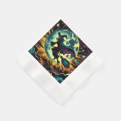 Een heks en een Halloweenfeest Servet (Hoek)