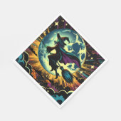 Een heks en een Halloweenfeest Servet (Hoek)