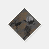 Een heks en een kat servet (Hoek)