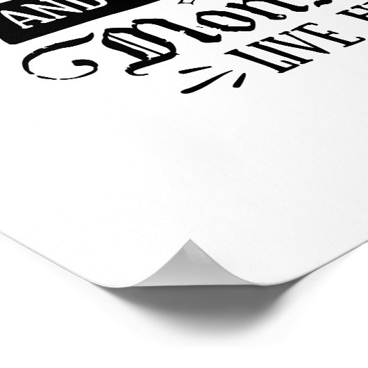 Een heks en haar kleine monsters wonen hier poster (Hoek)