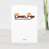 Een heks en volle maan Halloween Kaart (Achterkant)